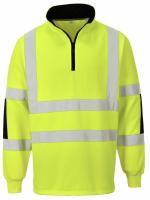 High Visibility Xenon Yellow Quarter Zip Sweatshirt